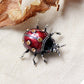 Red Enamel Beetle Broocoh Insects Party Brooch Ark Jar Store