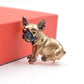 Small Brown French Bulldog Dog Brooch Ark Jar Store