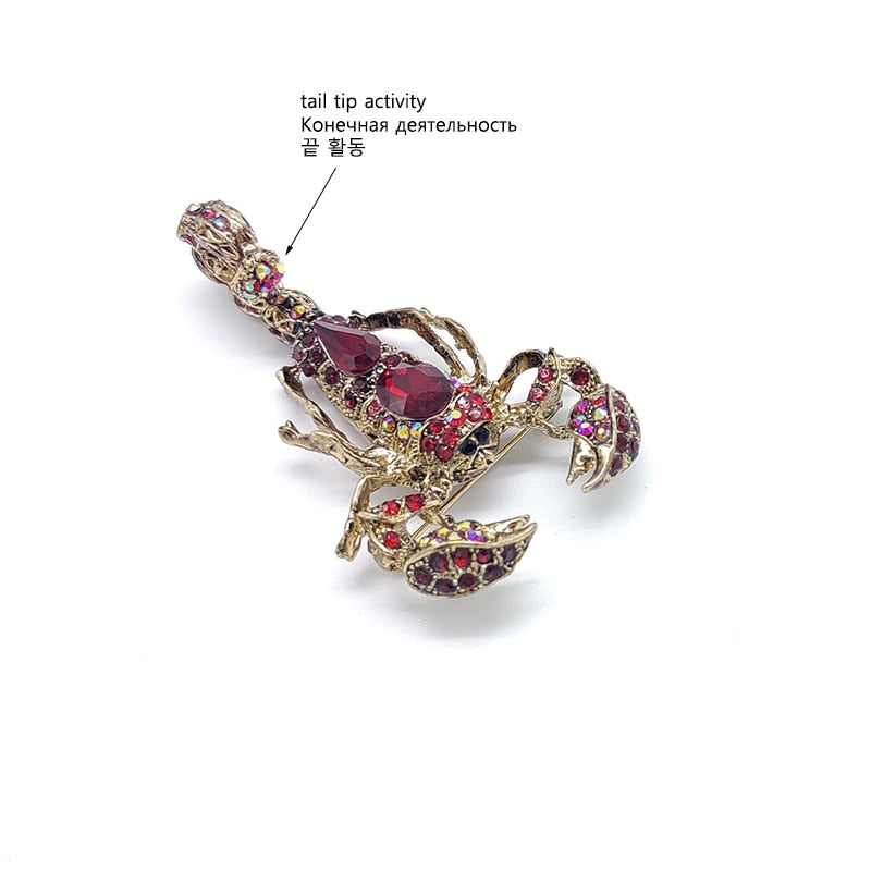 Bling Scorpion Brooch with Articulated Stinger Ark Jar Store