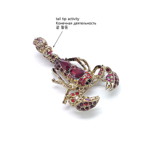 Bling Scorpion Brooch with Articulated Stinger Ark Jar Store