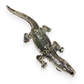 Big Crocodile Alligator Rhinestone Articulated Lizard Brooch Pendant Back Side Ark Jar Store