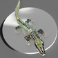 Big Bling Crocodile Alligator Sparkling Rhinestone Articulated Lizard Brooch Pendant Ark Jar Store